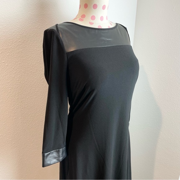 Marc New York Dress Women’s Black Faux Leather Trim 6 NWT - Picture 2 of 10